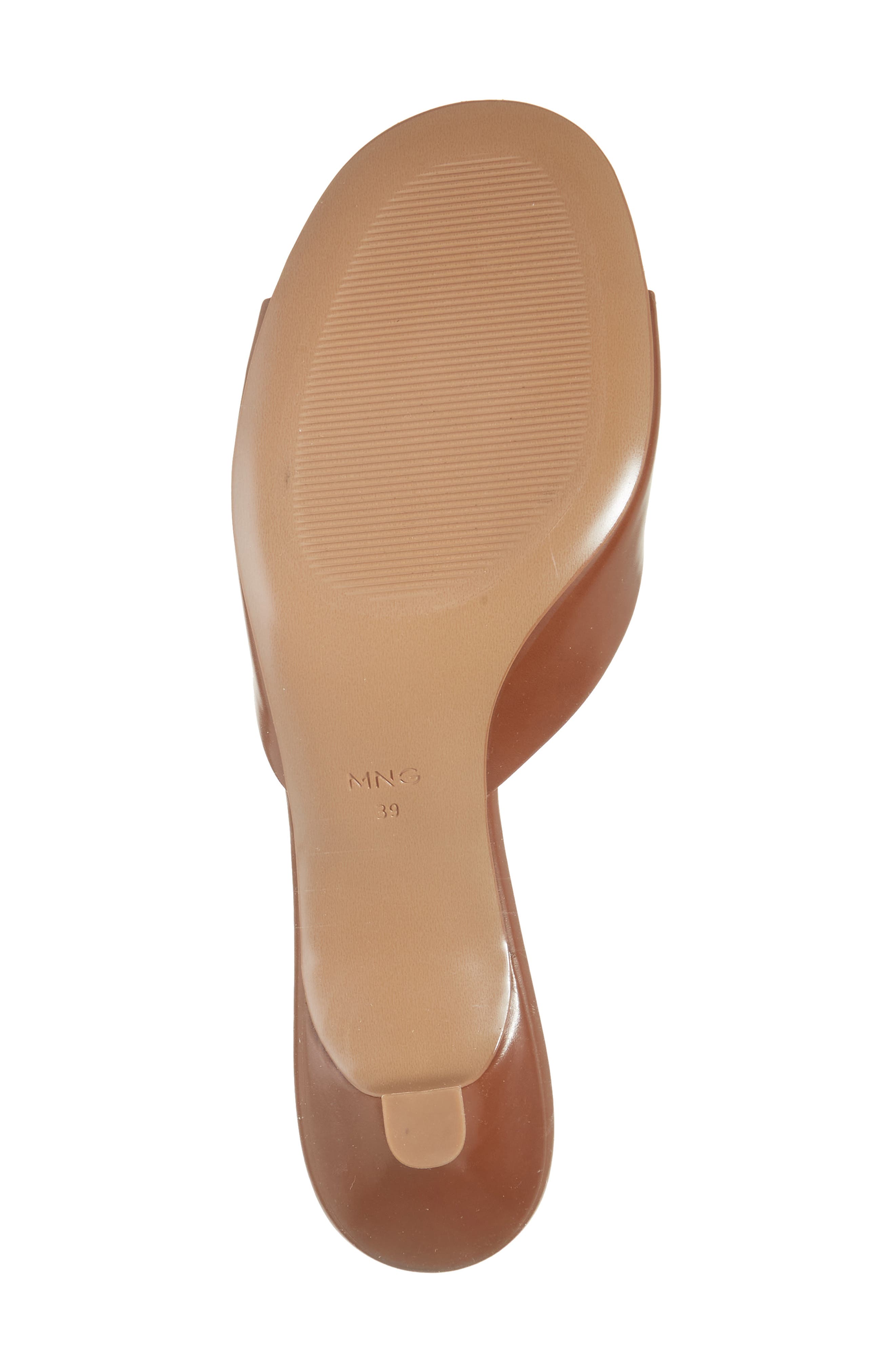 MANGO Sandy Sandal, Alternate, color, Cognac