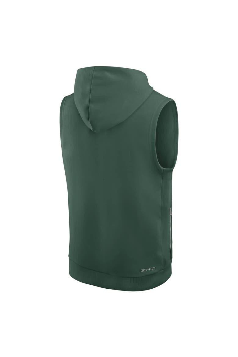 Men's Nike Green Green Bay Packers Sideline Performance Sleeveless Pullover Hoodie, Alternate, color, Green