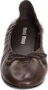 Miu Miu Leather Ballerina Flat