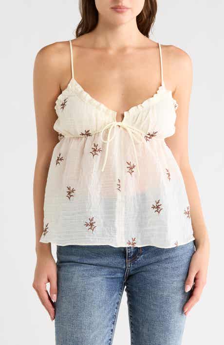 Cinnamon Embroidered Cami