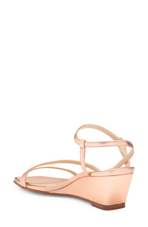 Stuart Weitzman Oasis 50 Wedge Sandal In Rose Gold