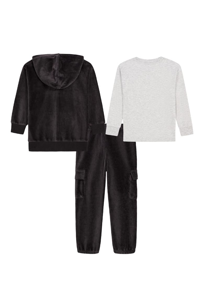 Kids' 3-Piece Zip Hoodie & Pants Set, Alternate, color, ASSORTED BLACK