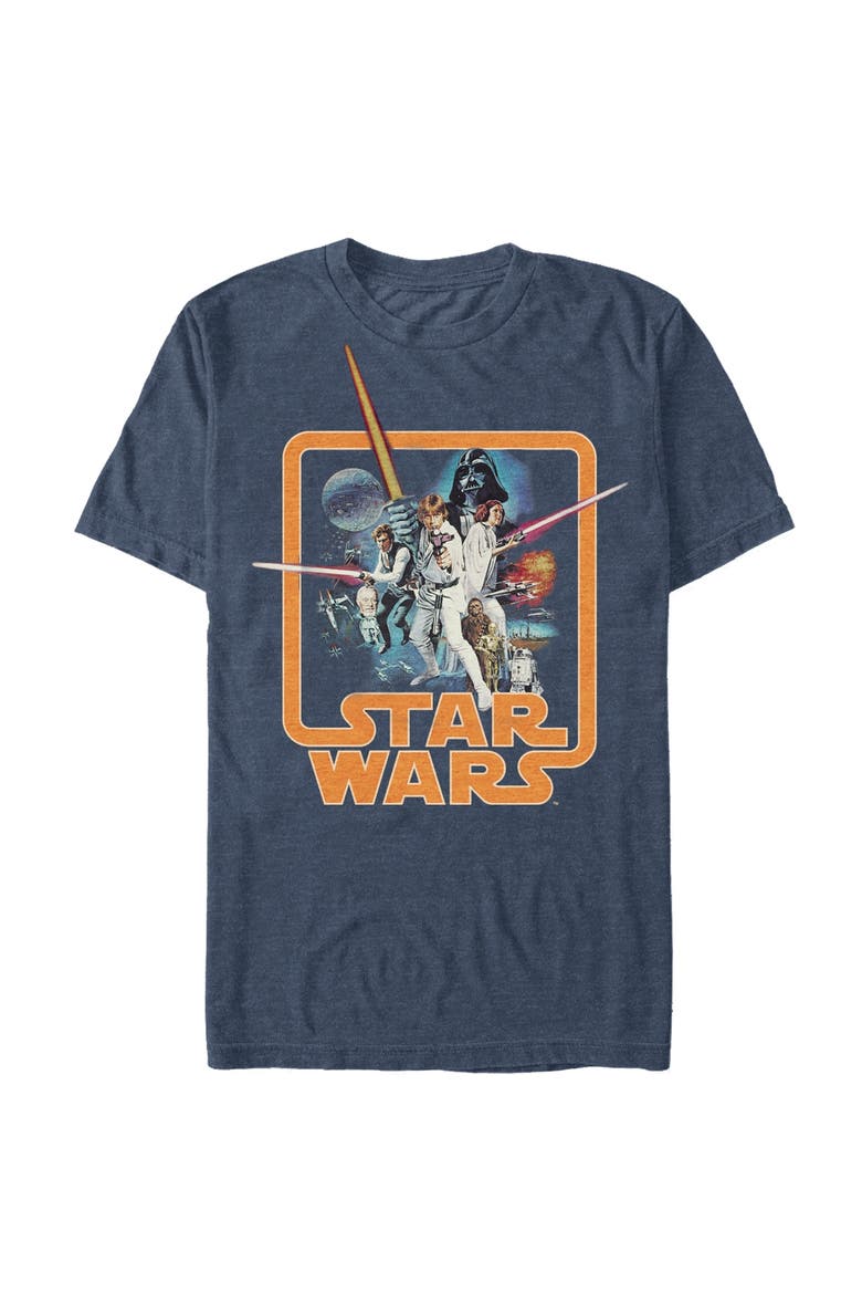 Men's Throwback Short Sleeve Graphic T-Shirt, Alternate, color, Navy Heather