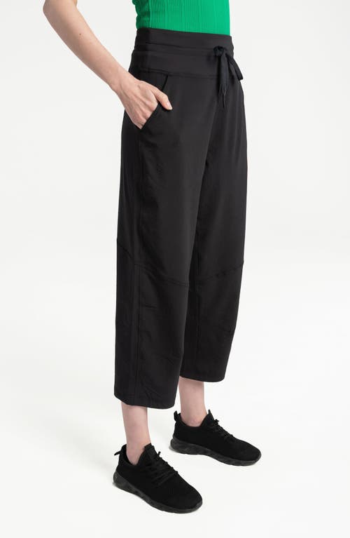 Lole Momentum Crop Drawstring Pants In Black Beauty