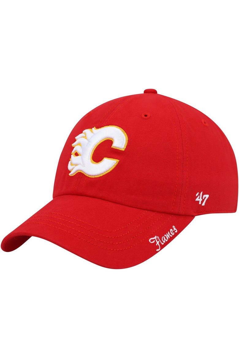 Women's '47 Red Calgary Flames Team Miata Clean Up Adjustable Hat, Main, color, Red