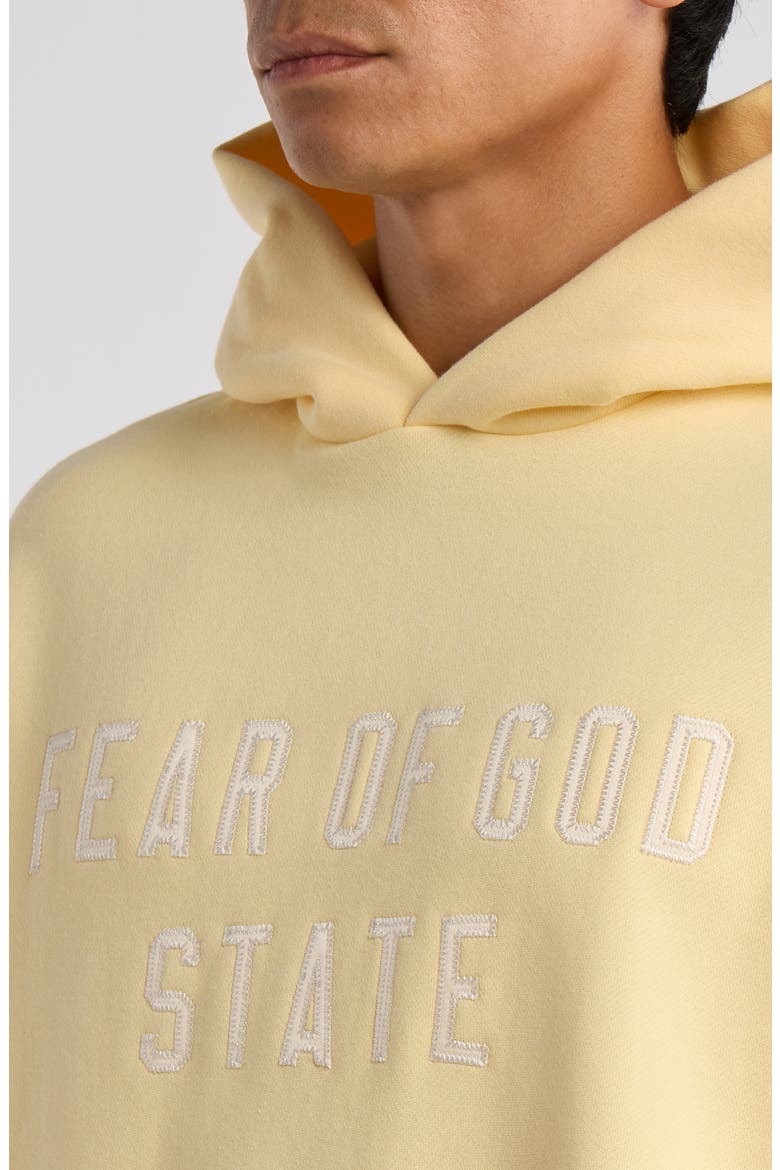 '90s Fit Fleece Logo Hoodie, Alternate, color, GARDEN YELLOW