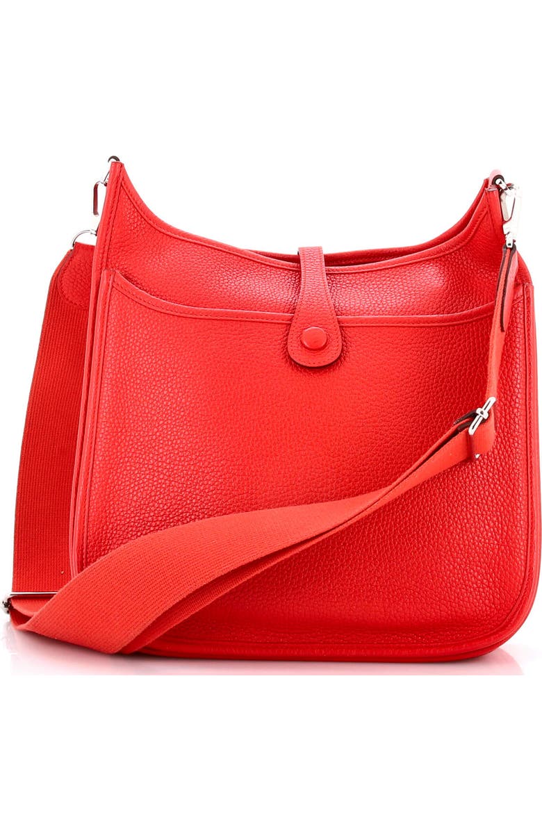 Pre-Owned Hermes Evelyne Bag Gen III Clemence PM, Alternate, color, Rouge Tomate