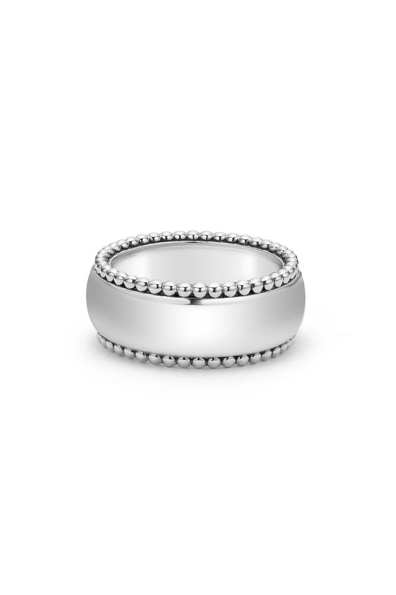 Men's Anthem Caviar Lined Band Ring, Alternate, color, SILVER