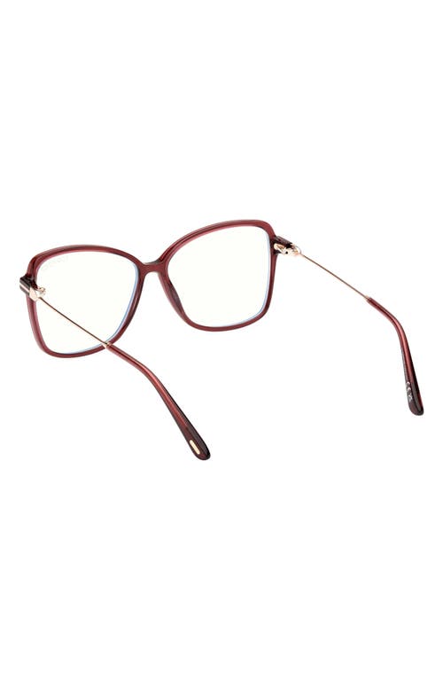 Tom Ford 53mm Butterfly Blue Light Blocking Glasses In Multi