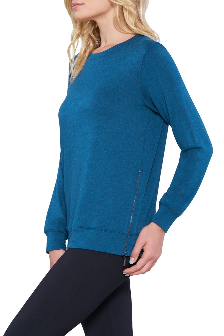 Side Zip Sweater, Alternate, color, JADE