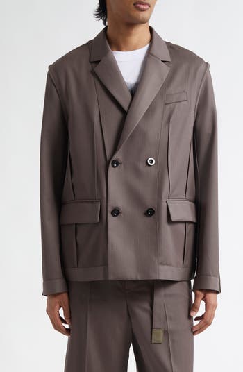 ジャケット sacai Pinstripe blazer Sacai Pinstripe Double Breasted Wool Doeskin Blazer | Nordstrom