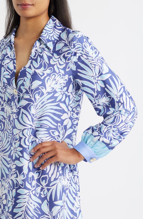 Lilly Pulitzer ® Iralanne Long Sleeve Popover Shirtdress In Blue