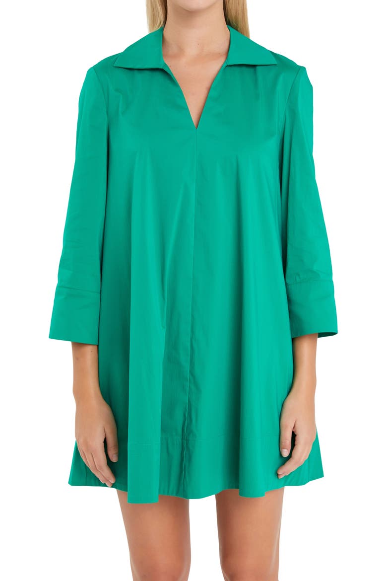 A-line Caftan Dress, Alternate, color, GREEN