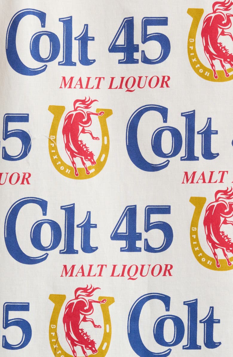 Brixton x Colt 45 Print Button-Up Shirt, Alternate, color, White Multi