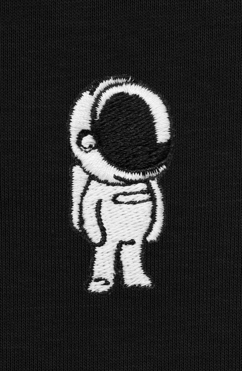 Dalix Astronaut Relaxed Midweight Fleece Pullover Hoodie, Alternate, color, Black