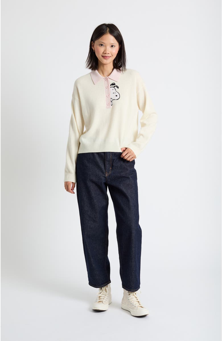 Chinti
Parker Wool-Cashmere Peanuts Polo Shirt, Alternate, color, Cream