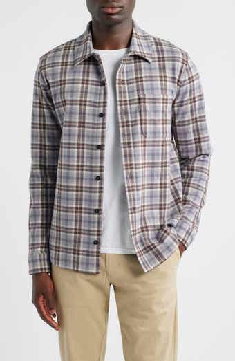 Vince Plaid Knit Shirt Jacket
