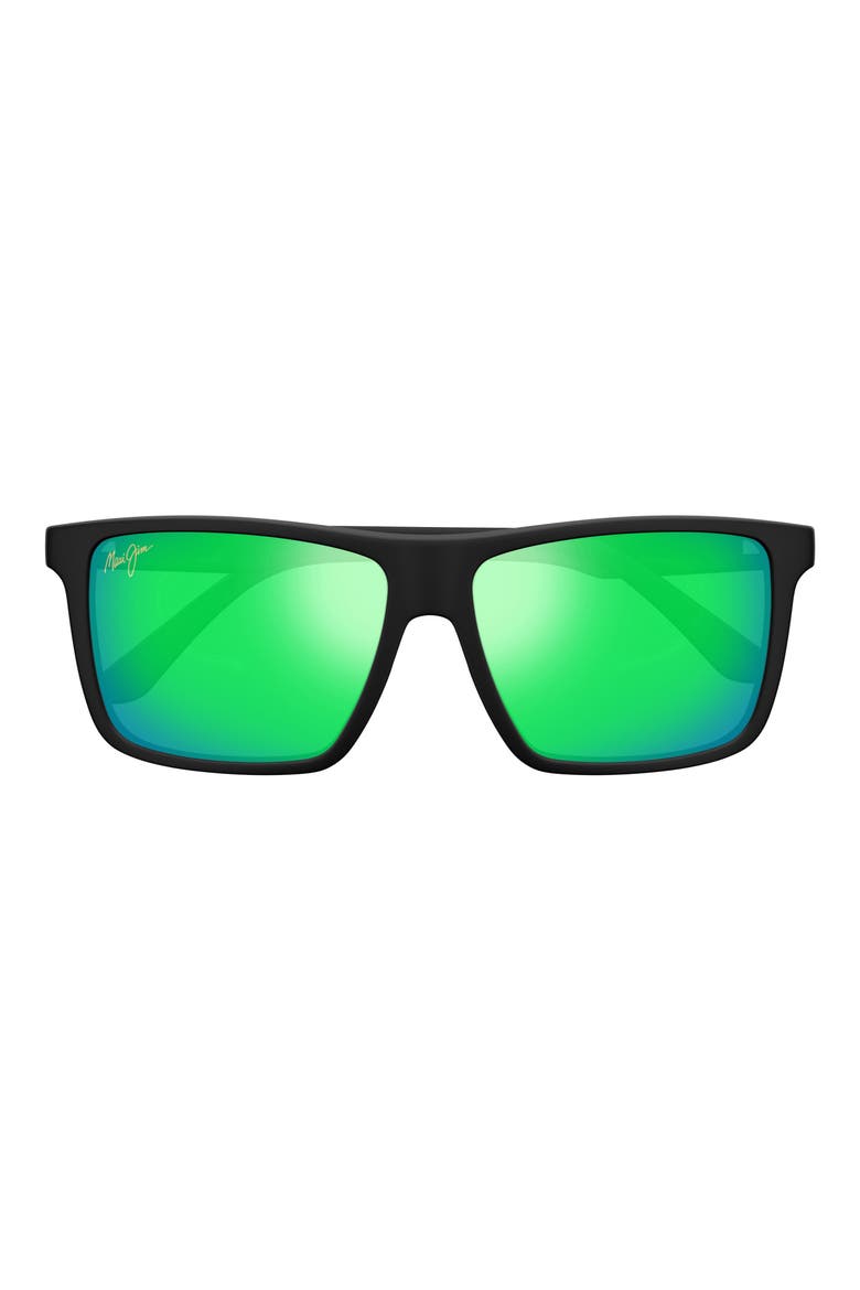 Mamalu Bay 62mm PolarizedPlus2® Oversize Square Sunglasses, Main, color, BLACK