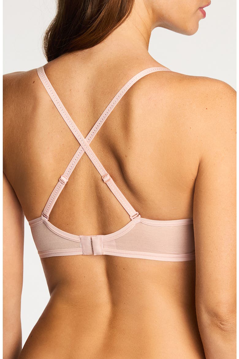 Full Transparency Plunge Underwire Bra, Alternate, color, ROSE SMOKE