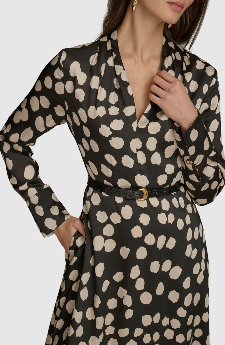 Donna Karan New York Belted A-Line Dress, Alternate, color, 