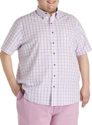 Harbor Bay by DXL Big & Tall Easy-Care Check Sport Shirt