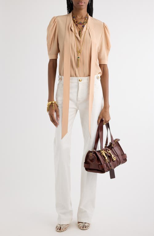 Shop Chloé Straight Leg Jeans In Iconic Milk