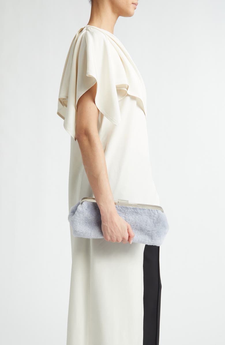 Proenza Schouler Armory Genuine Shearling Clutch, Alternate, color, Wisteria