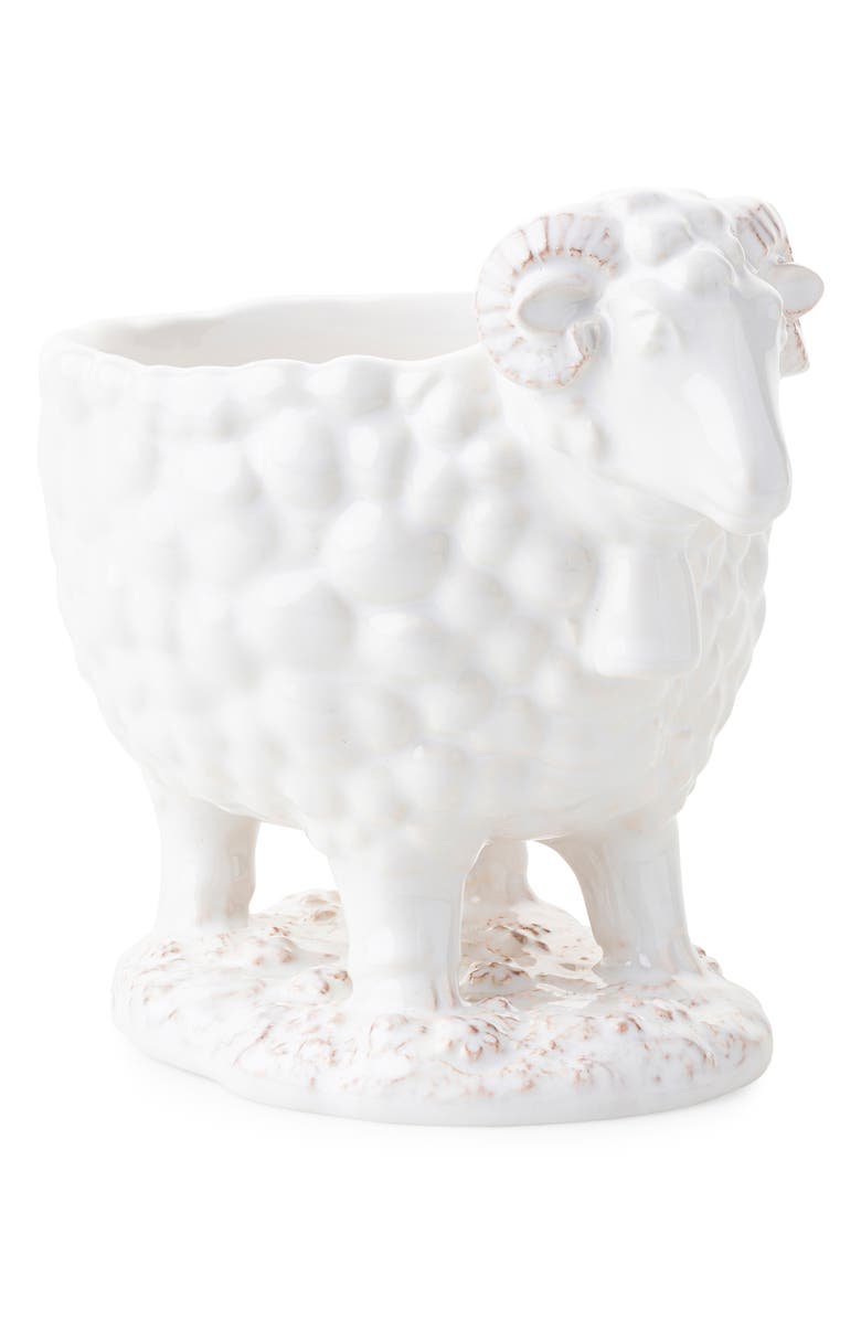 Juliska Renoir Ram Ceramic Serving Bowl, Main, color, Whitewash