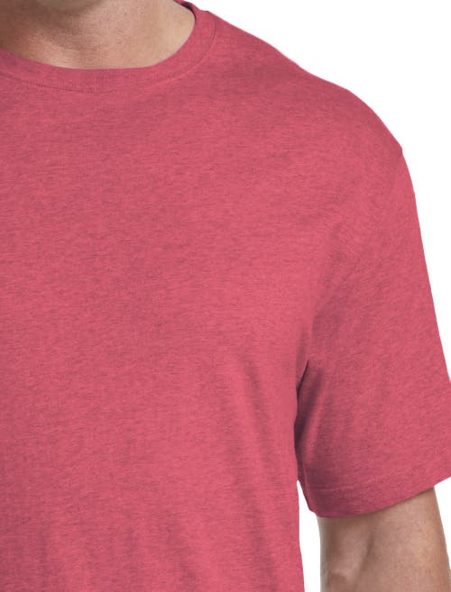Harbor Bay By Dxl Moisture-wicking Jersey T-shirt In Cherry Heather