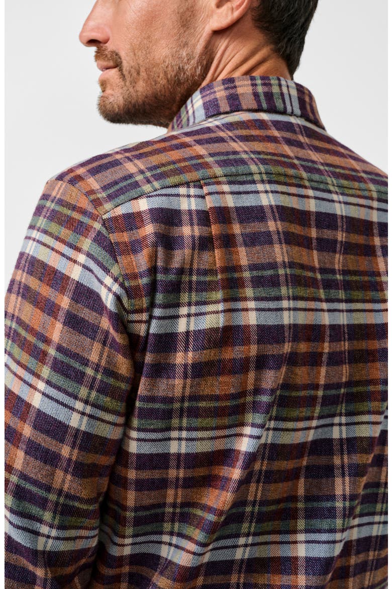 Brushed Plaid Sport Shirt, Alternate, color, MERLOT/ MULTI