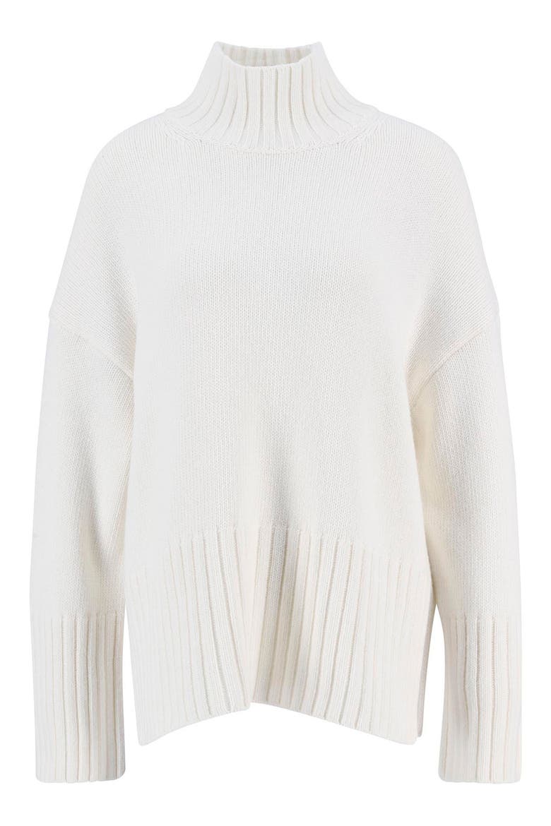 Serena Oversize Cotton & Wool Blend Mock Neck Sweater, Alternate, color, CLOUD