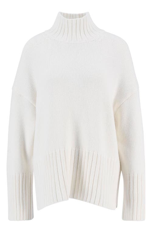 Barbour Serena Oversize Cotton & Wool Blend Mock Neck Sweater In Gray
