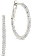 Sterling Forever Lilia Cubic Zirconia Infinity Hoop Earrings