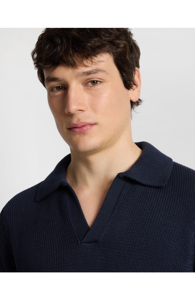 Onia Ultra Soft Cotton Johnny Polo, Alternate, color, Midnight