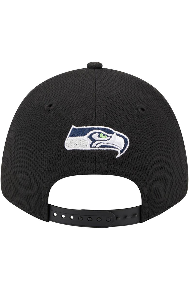 New Era Men's New Era Black Seattle Seahawks Top Visor 9FORTY Adjustable Hat, Alternate, color,
