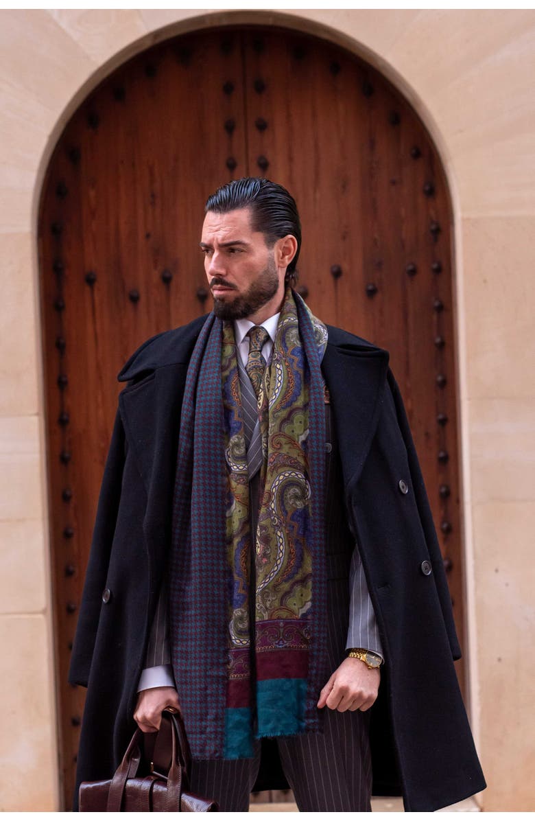 Elizabetta Aosta - Wool Scarf, Alternate, color, Olive Green