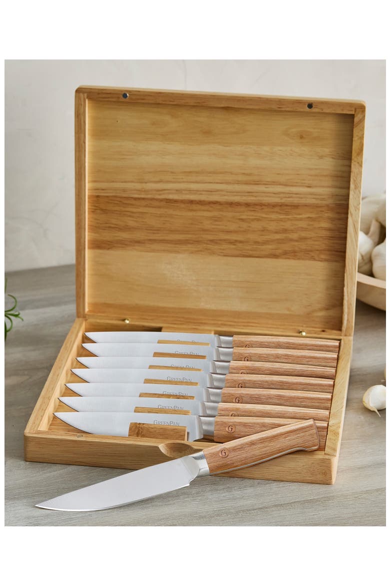 Elite 8-Piece Knife Box Set, Alternate, color, BROWN