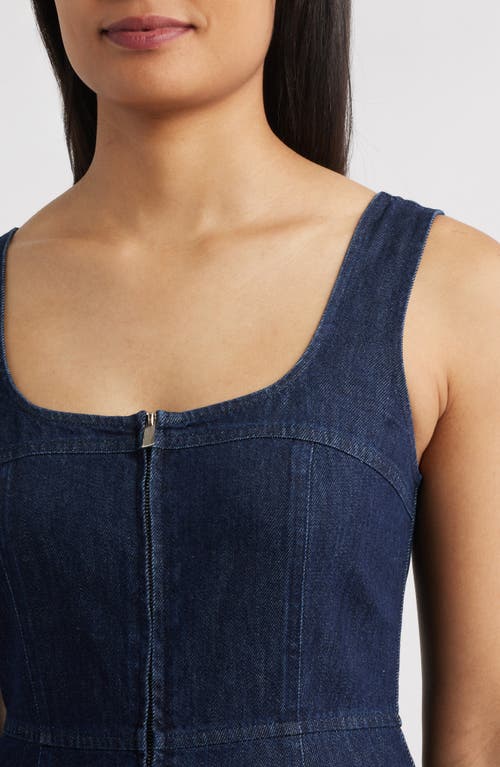 Zoe And Claire Denim A-line Dress In Blue