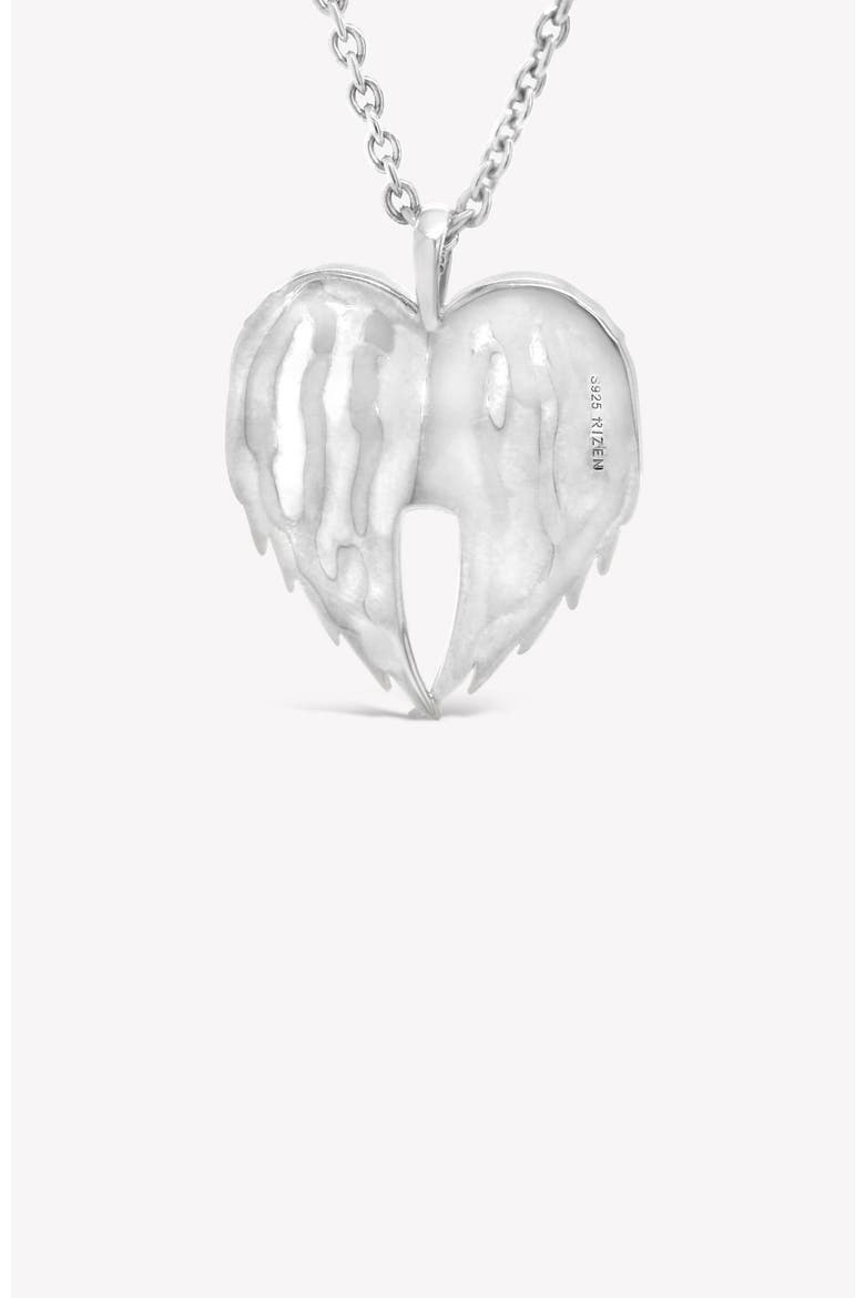 Divine Wings Cross Necklace, Alternate, color, Sterling Silver