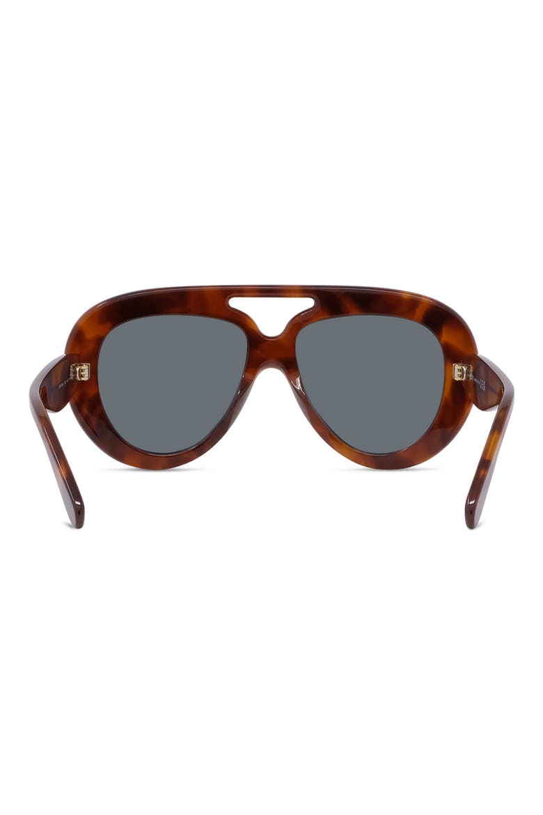 Curvy 55mm Gradient Pilot Sunglasses, Alternate, color, BLONDE HAVANA / BLUE