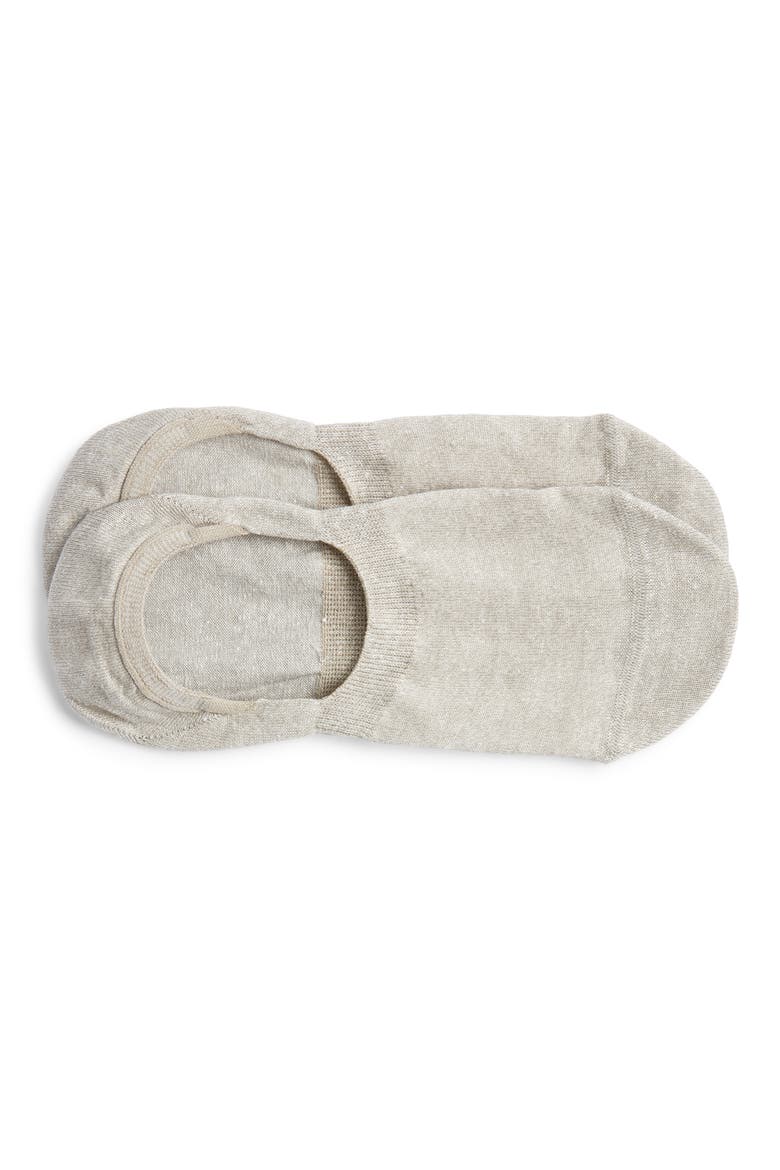 Sirocco Linen & Cotton Blend No-Show Socks, Main, color, NATURAL