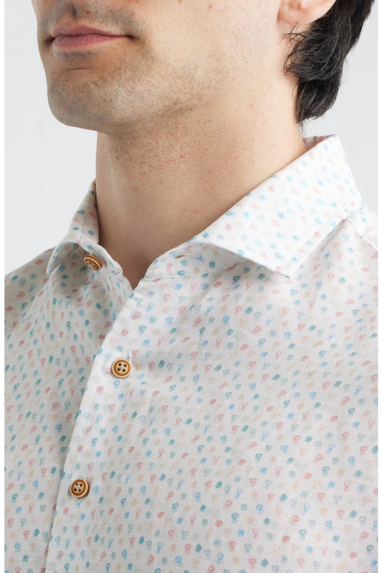 Cash Bar Short Sleeve Button-Up Shirt, Alternate, color, WHITE