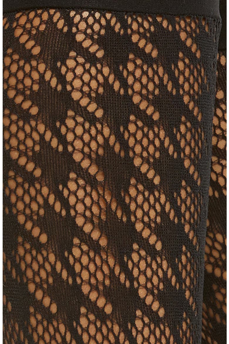 Dylan Net Knee High Stockings, Alternate, color, BLACK