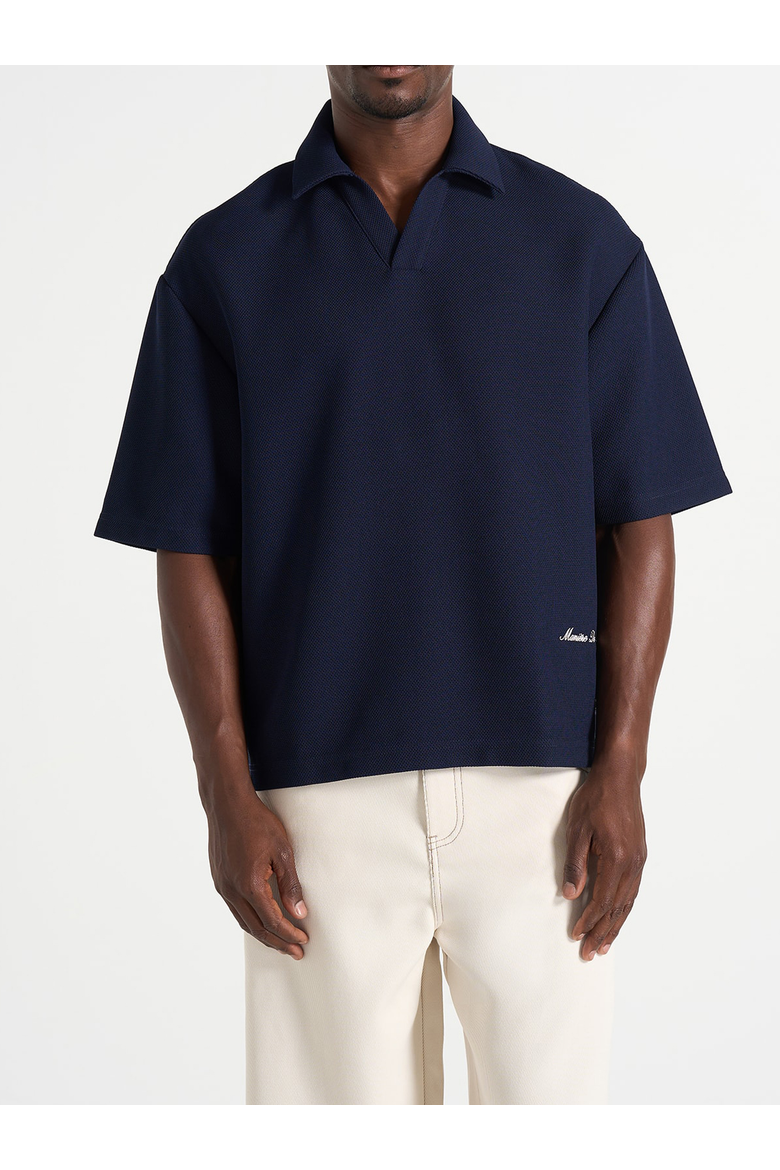 Joss Boxy Signature Polo Shirt, Main, color, Navy