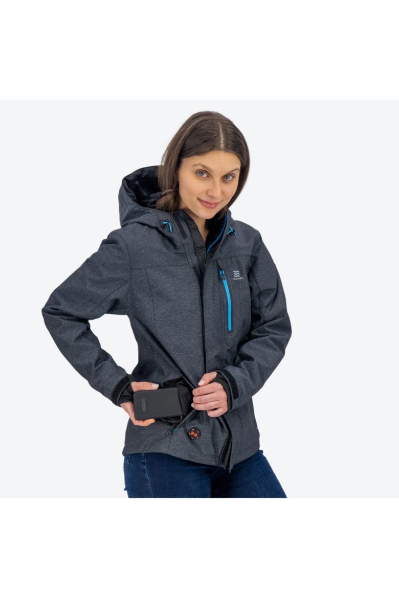 Adventure Waterproof Heated Jacket, Alternate, color, Heather Grey