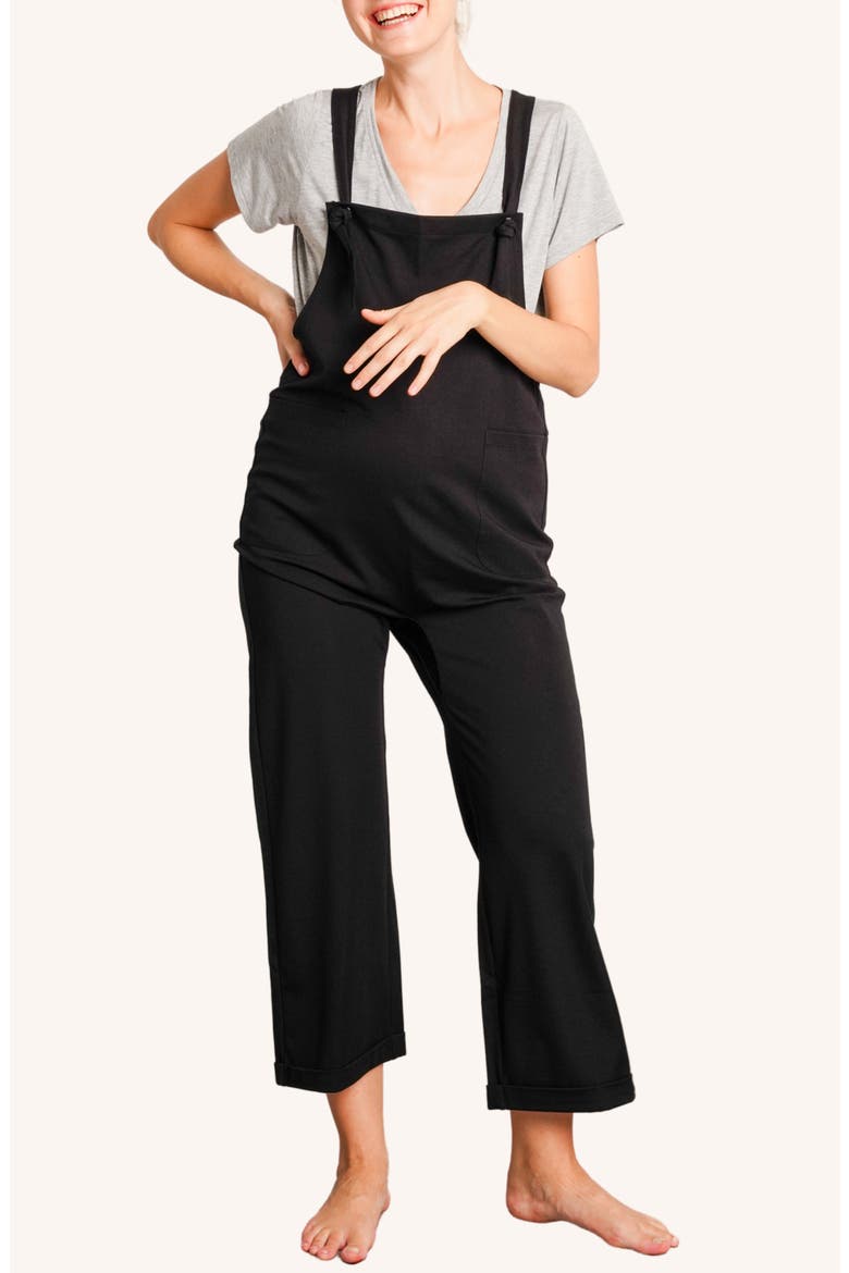 Imogen Maternity Overalls, Main, color, BLACK