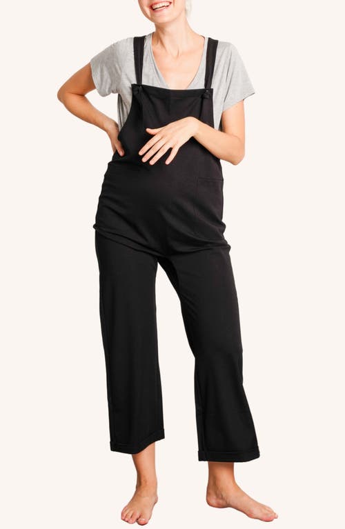 Nom Maternity Imogen Knit Maternity Overalls In Black