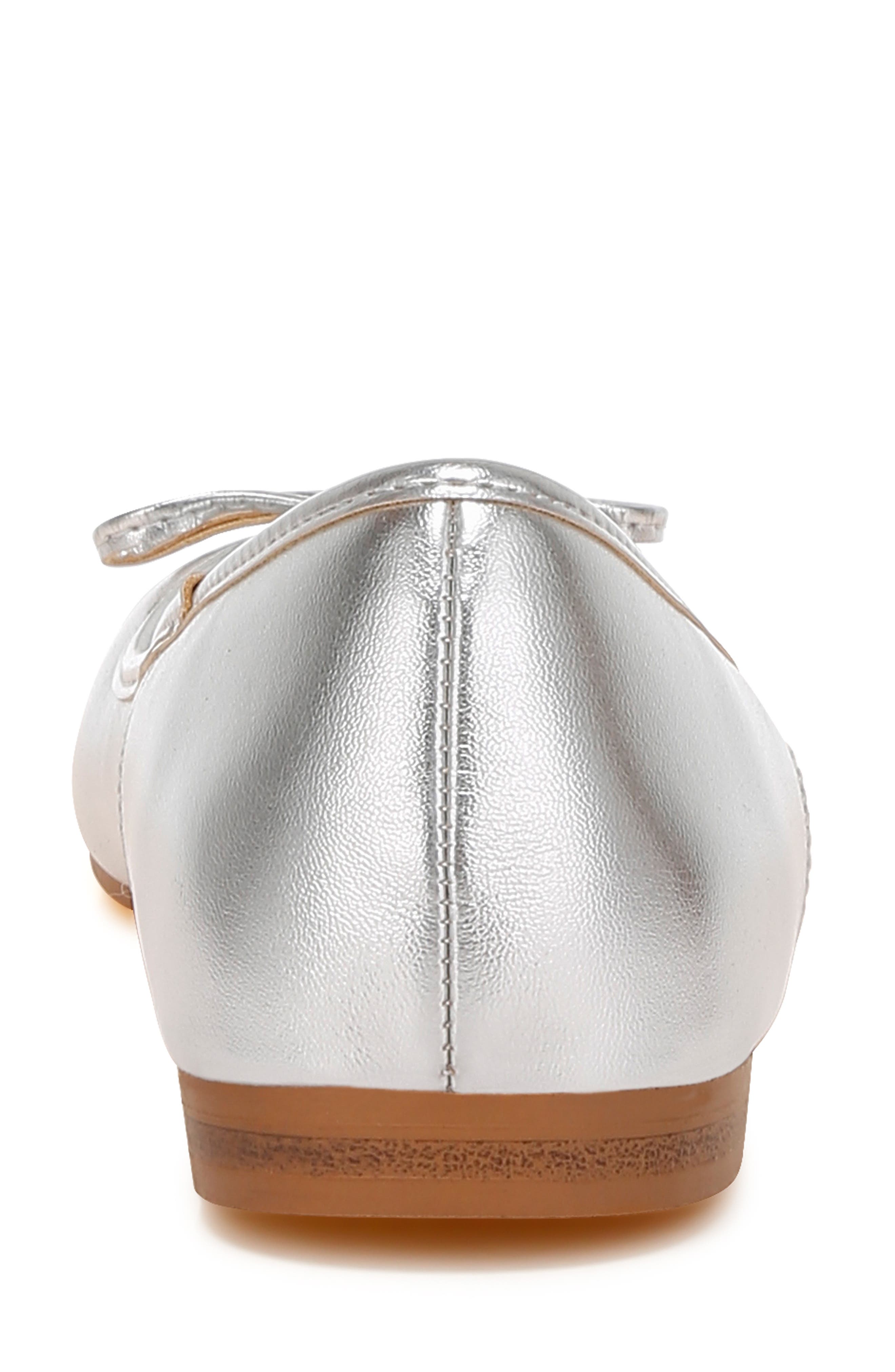 Rag & Co Ipara Ballet Flat, Alternate, color, Silver