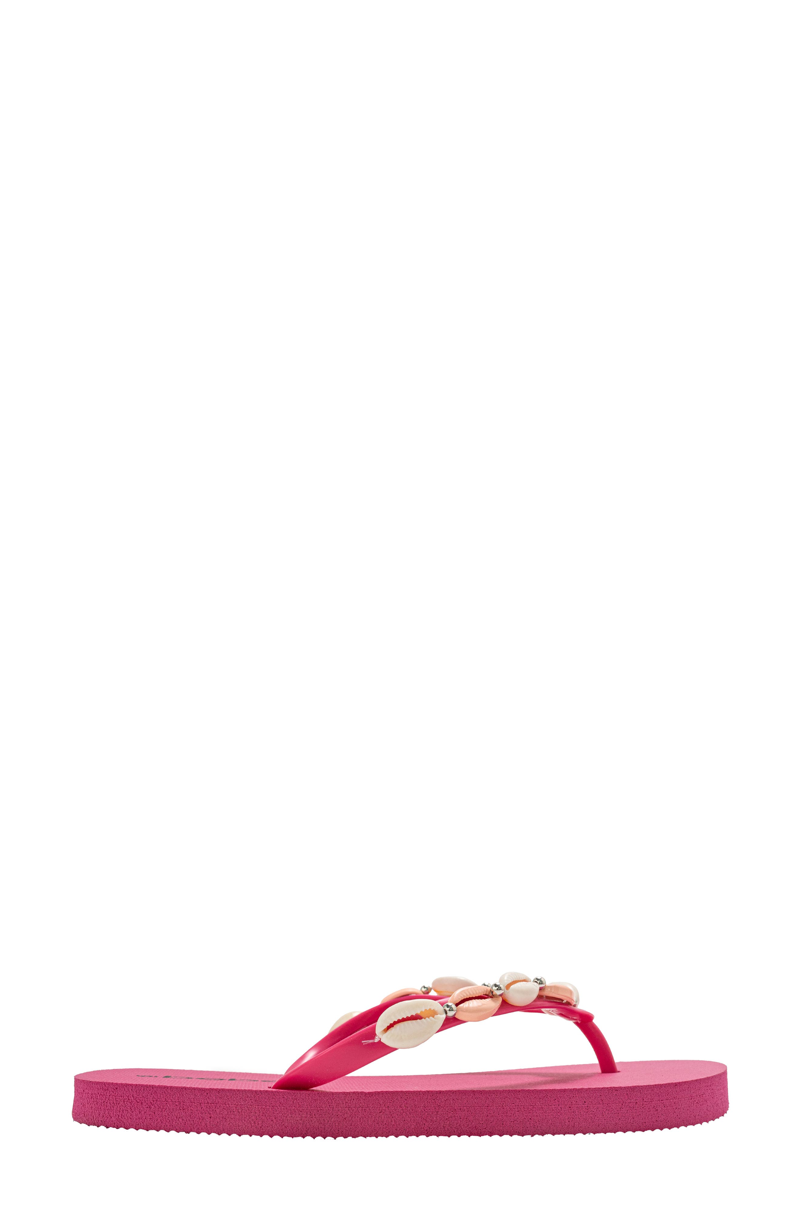 Seashell Flip Flop, Alternate, color, PINK