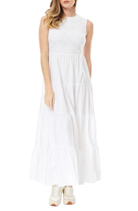 Selene Crochet Bodice Tiered Maxi Dress